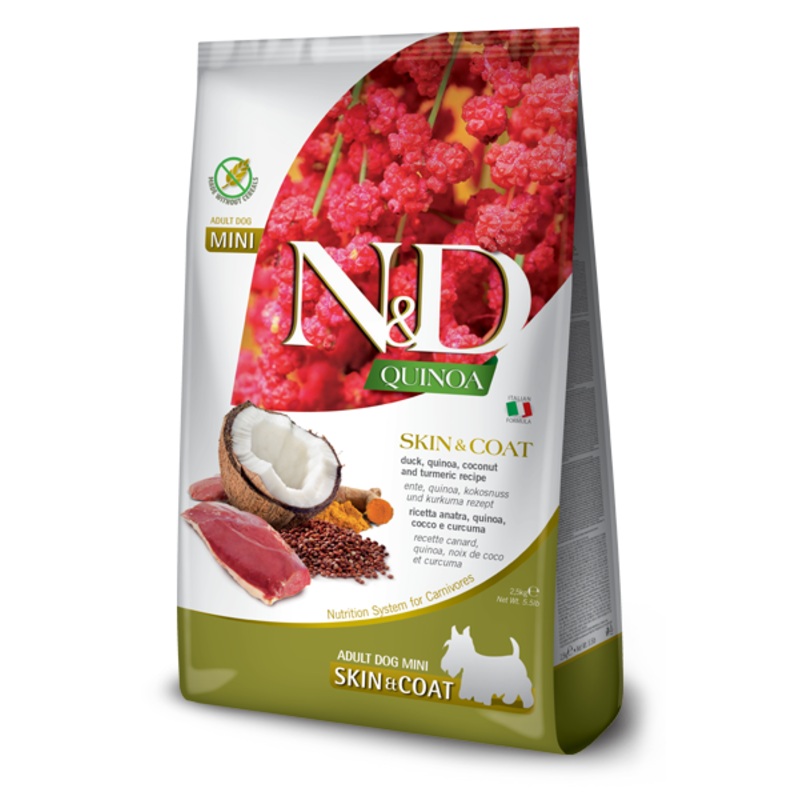 Farmina Pet Foods Mini Adult Skin & Coat Duck, Quinoa, Coconut & Turmeric Formula Dry Dog Food