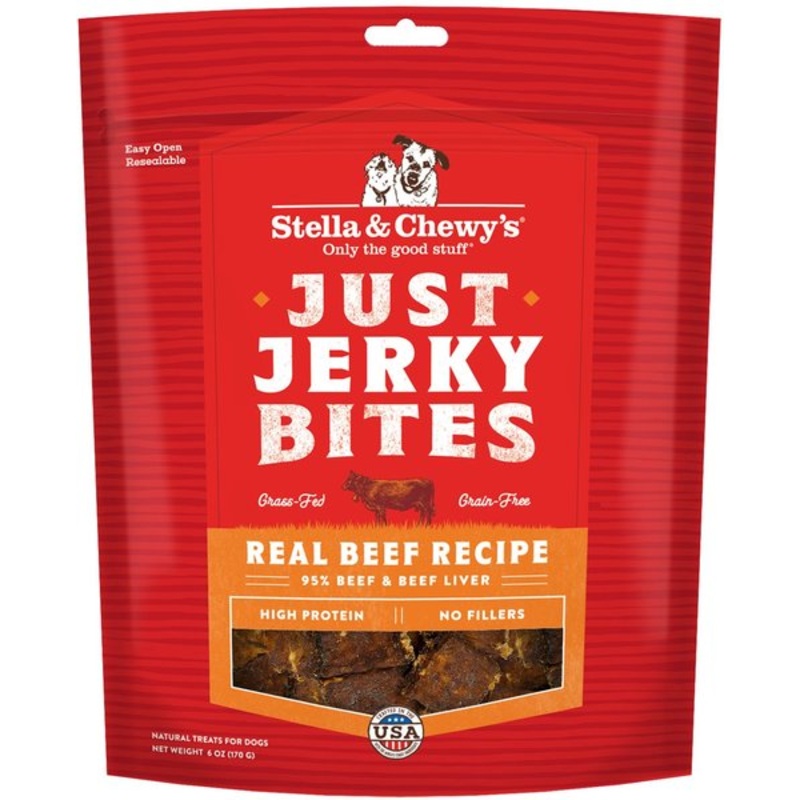 Stella & Chewy's Just Jerky Bites Real Beef Recipe Grain-Free Dog Treats