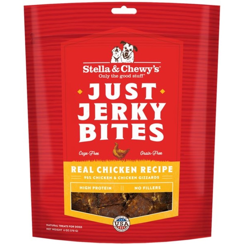 Stella & Chewy's Just Jerky Bites Real Chicken Recipe Grain-Free Dog Treats