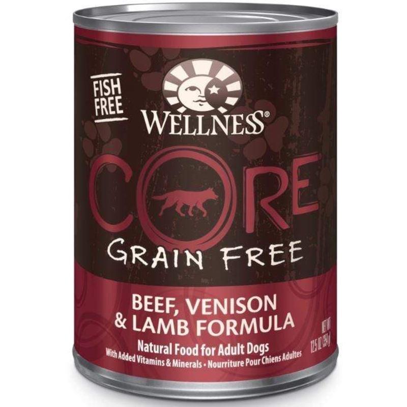 Wellness CORE Grain Free Natural Beef, Venison and Lamb Recipe Wet Canned Dog Food