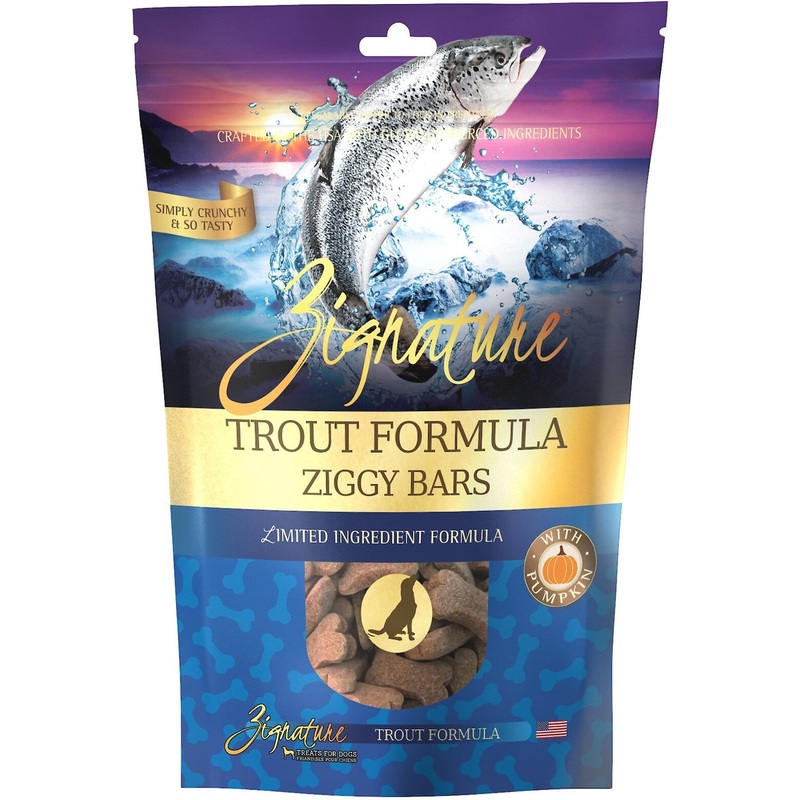 Zignature Ziggy Bars Trout Formula Dog Treats