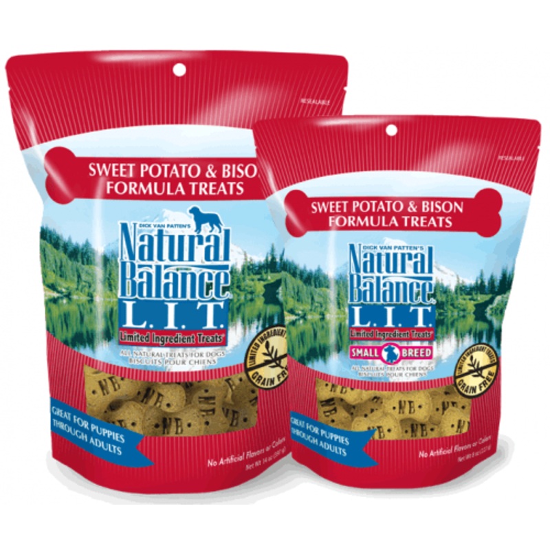 Natural Balance L.I.T. Limited Ingredient Treats Sweet Potato and Bison Formula Dog Treats