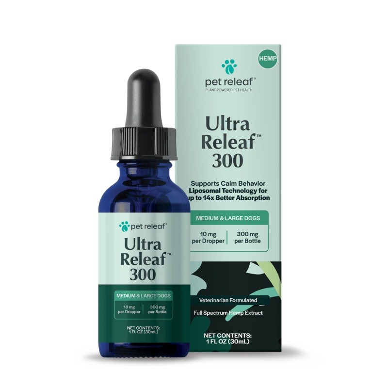Pet Releaf Ultra Releaf Hemp Oil 300 For Medium & Large Dogs