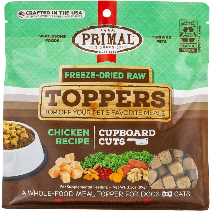 Primal Cupboard Cuts Freeze-Dried Raw Chicken Meal Topper for Dogs and Cats