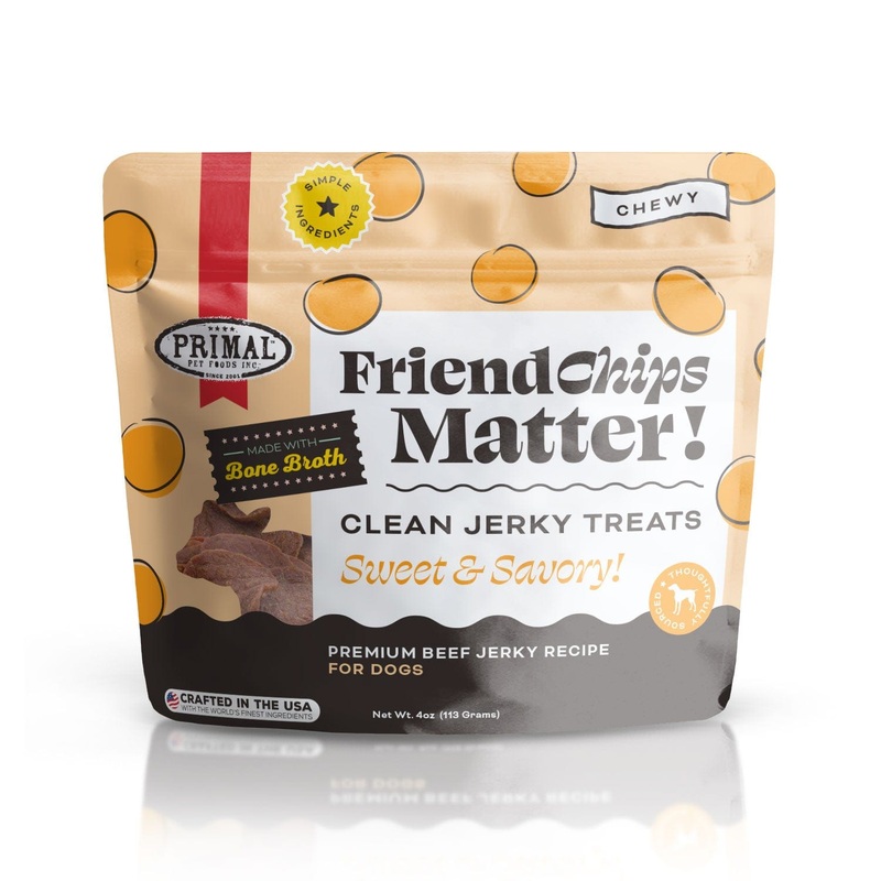 Primal FriendChips Matter Beef with Broth Recipe Treats for Dogs