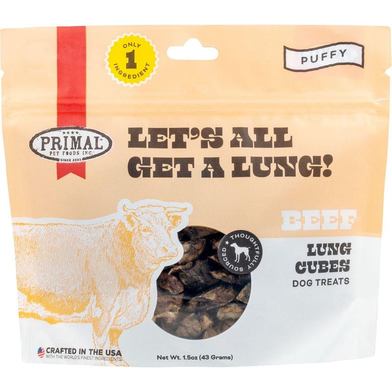 Primal Let's All Get A Lung Beef Recipe Treats for Dogs