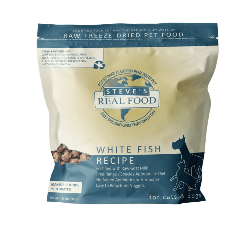 Steve's Real Food Freeze-Dried Raw Whitefish Diet for Dogs & Cats