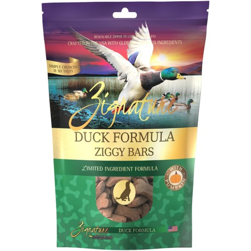 Zignature Ziggy Bars Duck Formula Dog Treats