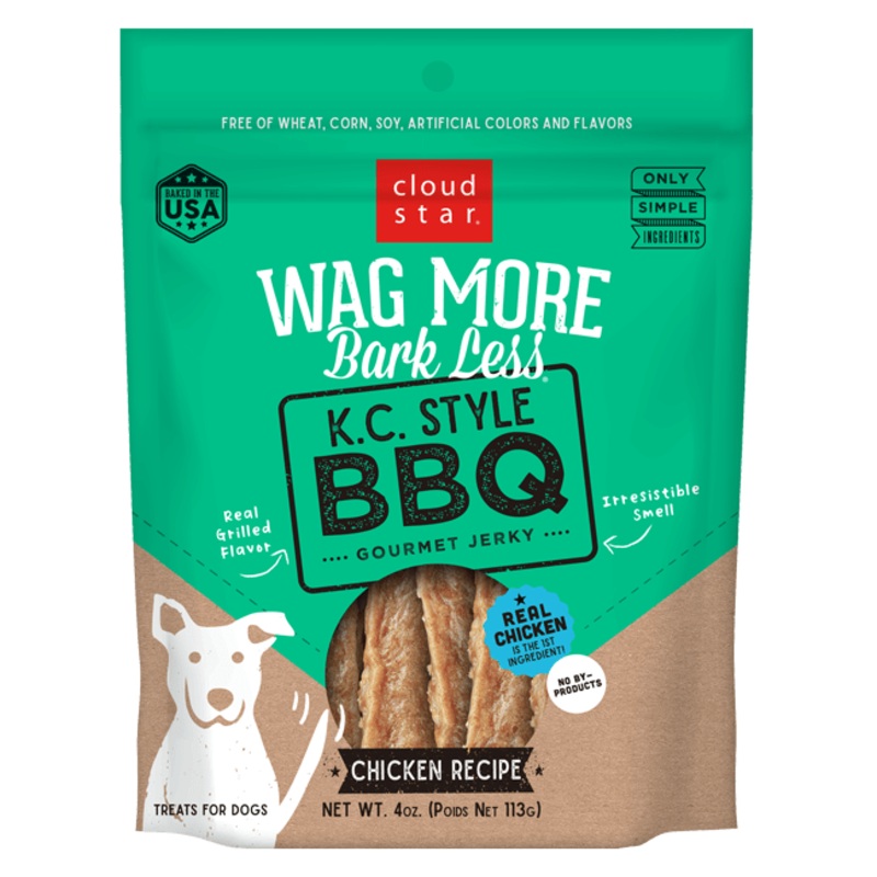 Cloud Star Wag More Bark Less Jerky: K.C. Style BBQ Treats for Dogs