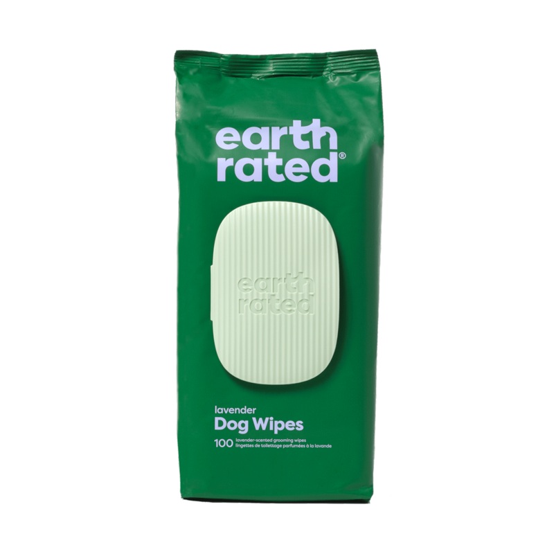 Earth Rated USDA Certified Biobased Lavender Scented Grooming Wipes for Dogs and Cats