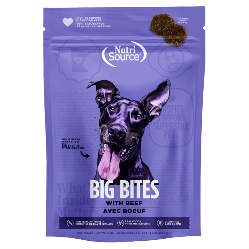 NutriSource Big Bites Grain Free Beef Dog Treats