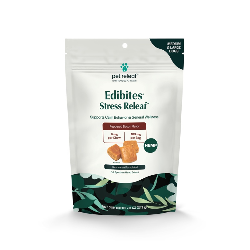Pet Releaf Stress Releaf Edibites Peppered Bacon Flavor for Medium & Large Dogs