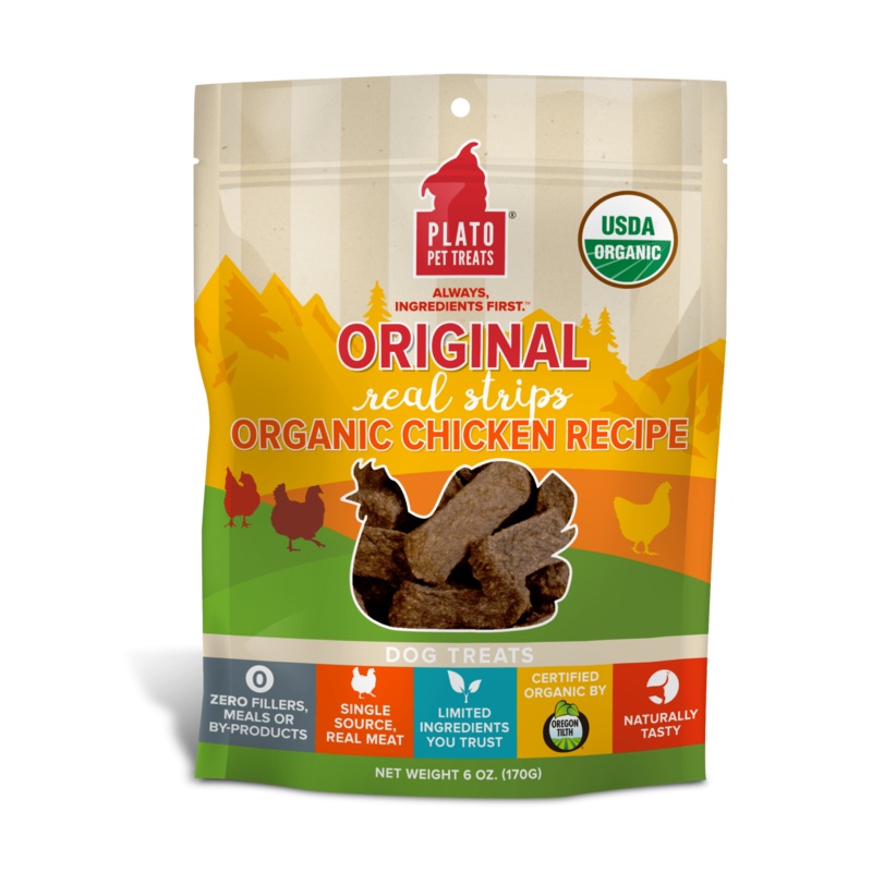 Plato Organic Chicken Strips Dog Treats