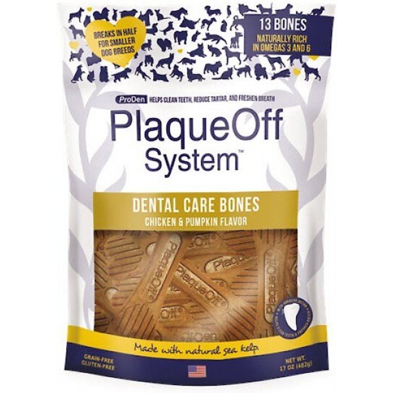 ProDen PlaqueOff System Chicken & Pumpkin Flavored Dental Bone Dog Treats