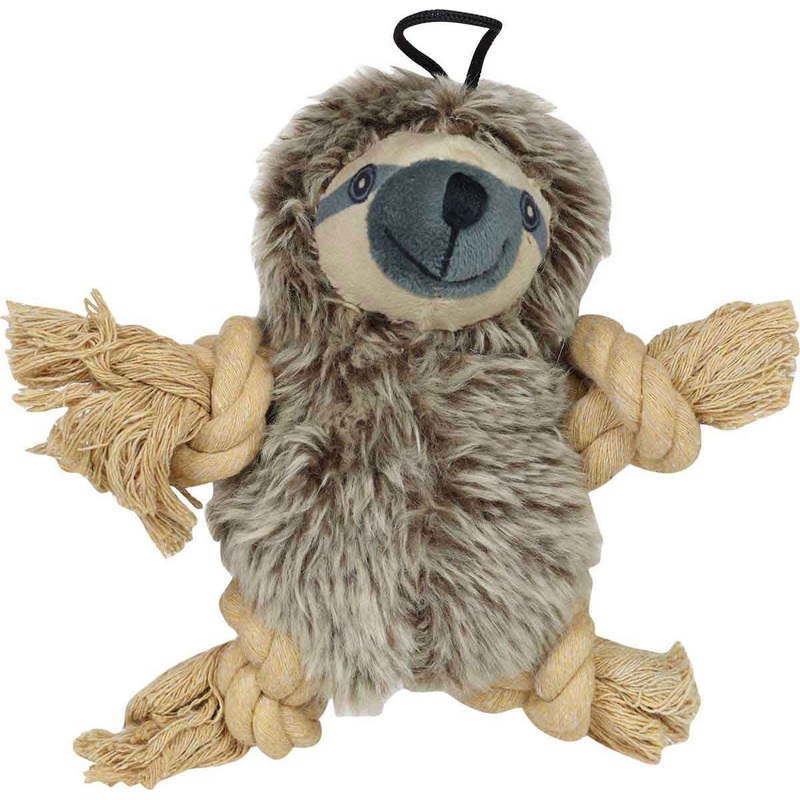 Steel Dog Roper Sloth Rope & Plush Dog Toy for Dogs