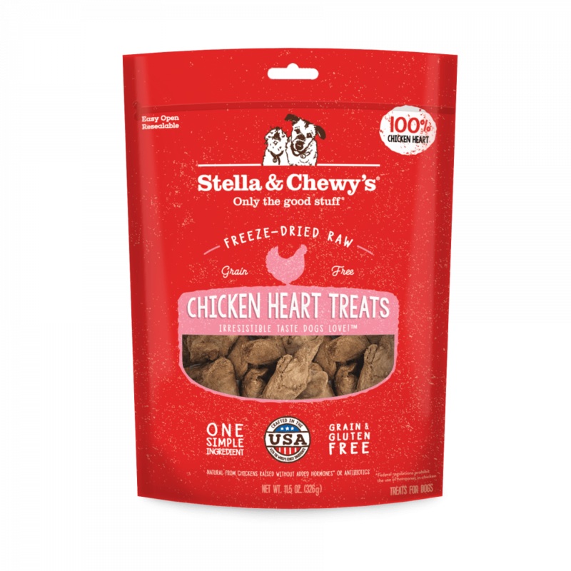 Stella & Chewy's Freeze Dried Raw Chicken Hearts Dog Treats