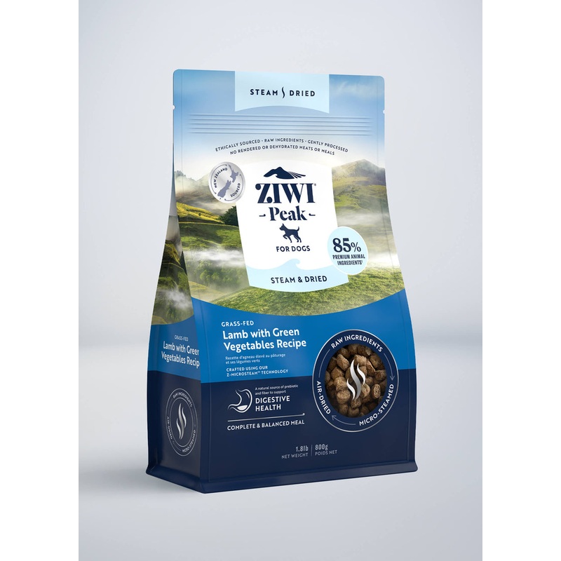 ZIWI Peak Steam & Dried Lamb with Green Vegetables Recipe Air-Dried Dog Food