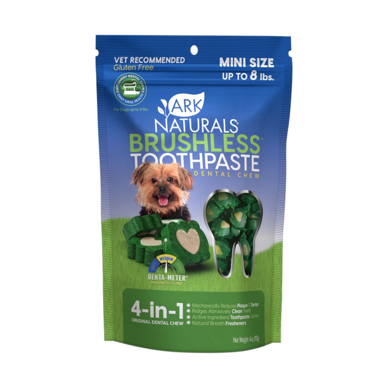 Ark Naturals Brushless Toothpaste Mini Dental Chews for Dogs
