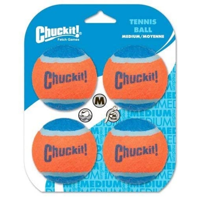 Chuckit! Tennis Ball Medium 4-Pack Dog Toy