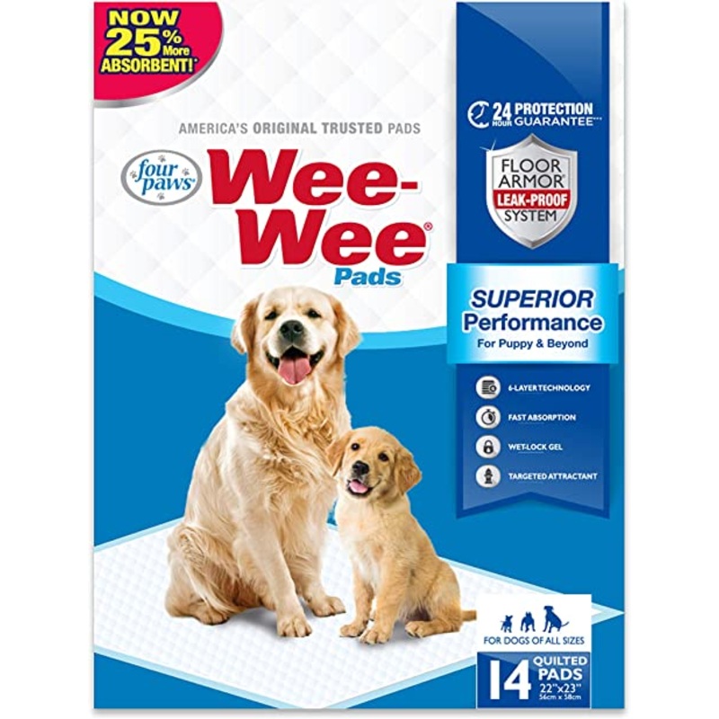 Four Paws Wee-Wee Superior Performance Puppy Housebreaking Pads