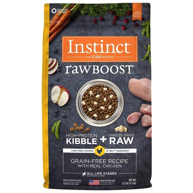 Instinct Raw Boost Grain Free Recipe with Real Chicken Natural Freeze-Dried Raw + Kibble Dry Dog Food