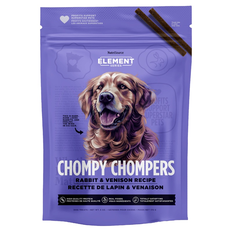 NutriSource Element Series Chompy Chompers Rabbit & Venison Dog Treats