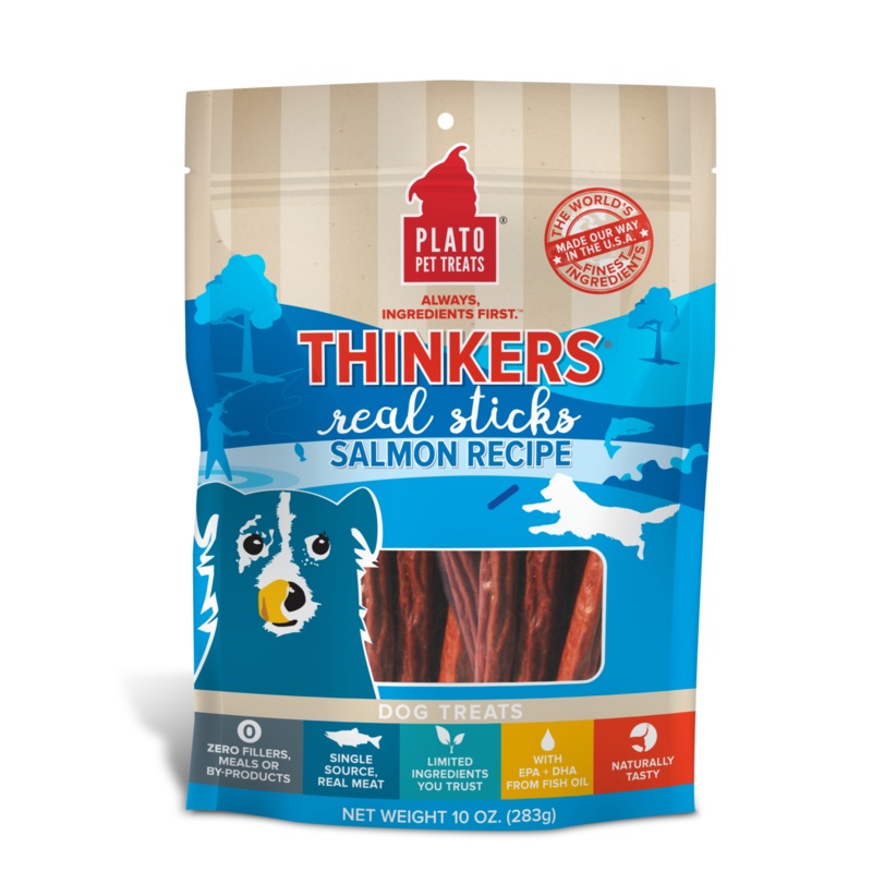 Plato Thinkers Salmon Meat Stick Dog Treats