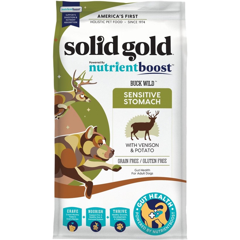 Solid Gold Nutrientboost Buck Wild Sensitive Stomach Wild Venison, Potato & Pumpkin Recipe Dry Dog Food