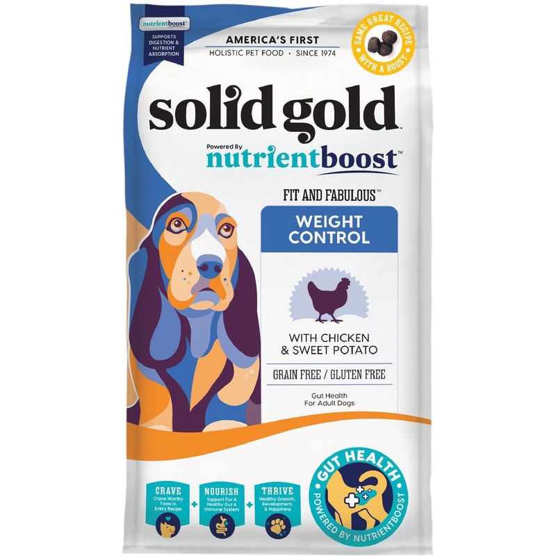 Solid Gold Nutrientboost Fit & Fabulous Chicken, Sweet Potato & Green Bean Weight Control Recipe Dog Food