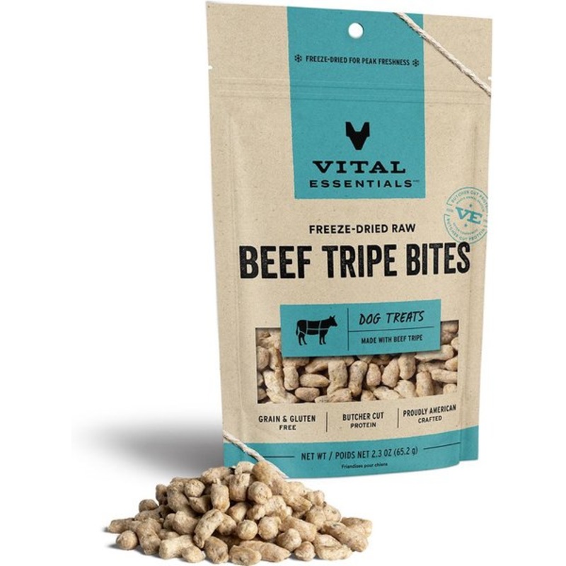 Vital Essentials Freeze-Dried Beef Tripe Bites Dog Treats