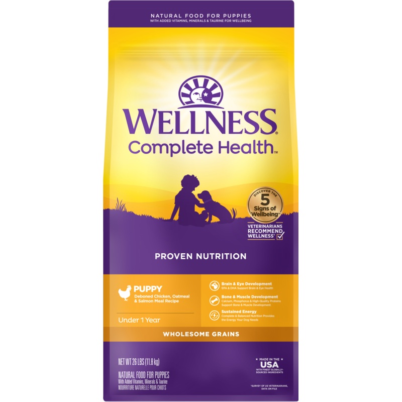 Wellness Complete Health Puppy Chicken, Oatmeal & Salmon Dry Dog Food