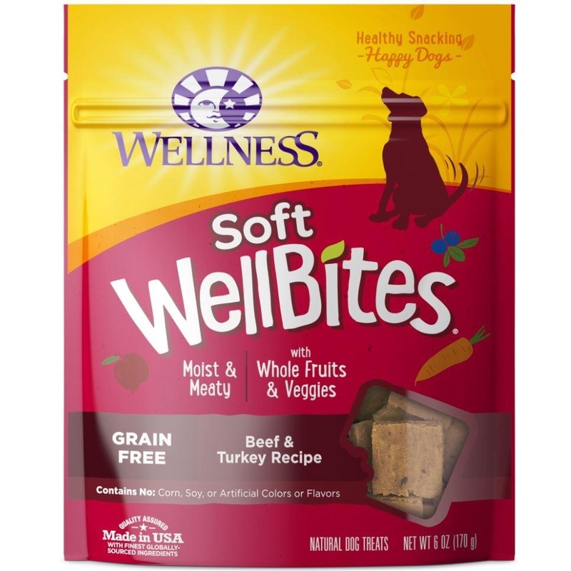 Wellness Natural Grain Free Wellbites Soft Beef and Turkey Recipe Dog Treats