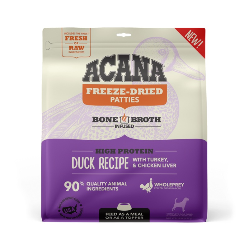 Acana Freeze-Dried Food Duck Recipe Patties for Dogs
