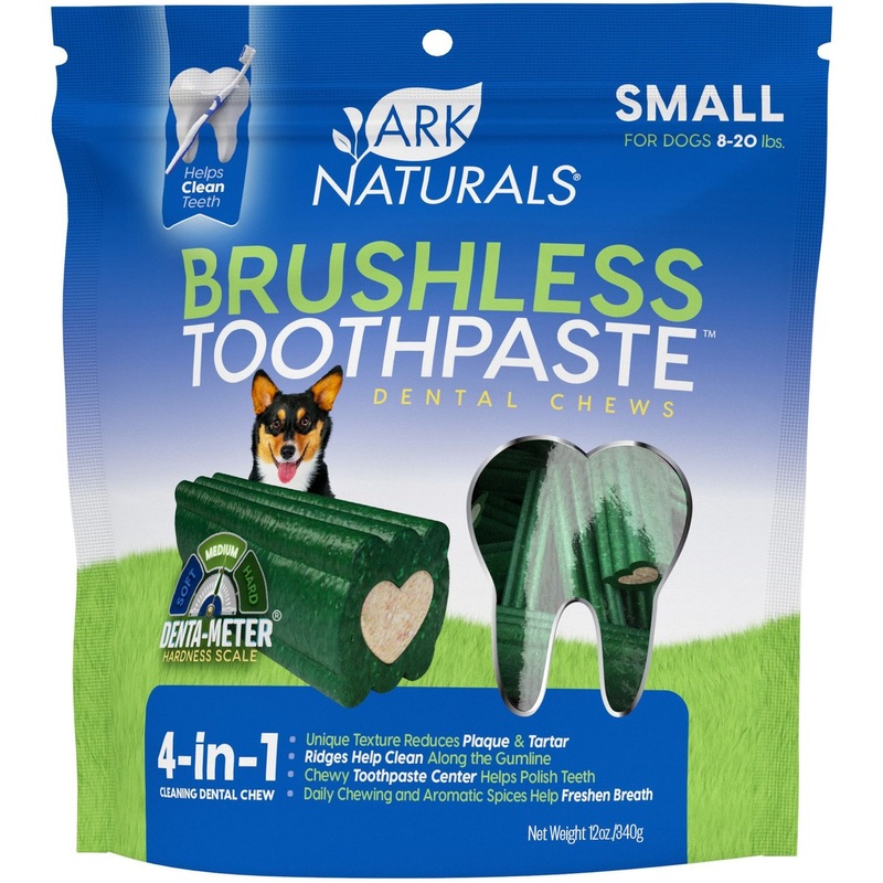 Ark Naturals Brushless Toothpaste Dental Chews for Small Dogs
