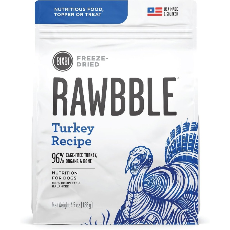 Bixbi Rawbble Freeze-Dried Turkey Recipe Dog Food