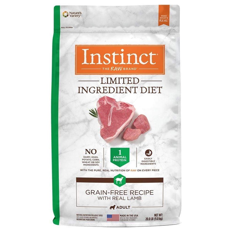 Instinct Limited Ingredient Diet Adult Grain Free Recipe with Real Lamb Natural Freeze-Dried Raw Coated Kibble Dry Dog Food