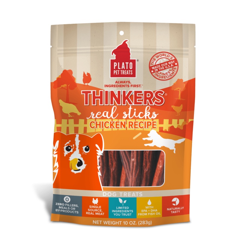 Plato Thinkers Chicken Meat Stick Dog Treats