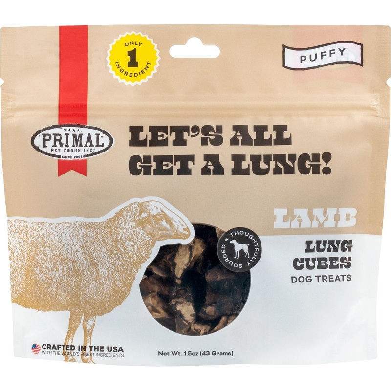 Primal Let's All Get A Lung Lamb Recipe Treats for Dogs