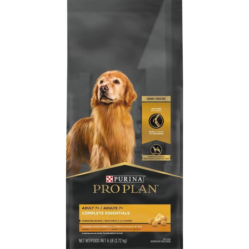 Purina Pro Plan Adult 7+ Chicken & Rice Shredded Blend Dry Dog Food
