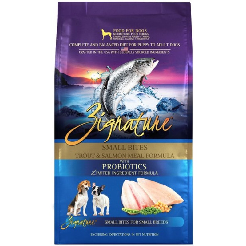 Zignature Small Bites Grain Free Trout & Salmon Formula Dry Dog Food
