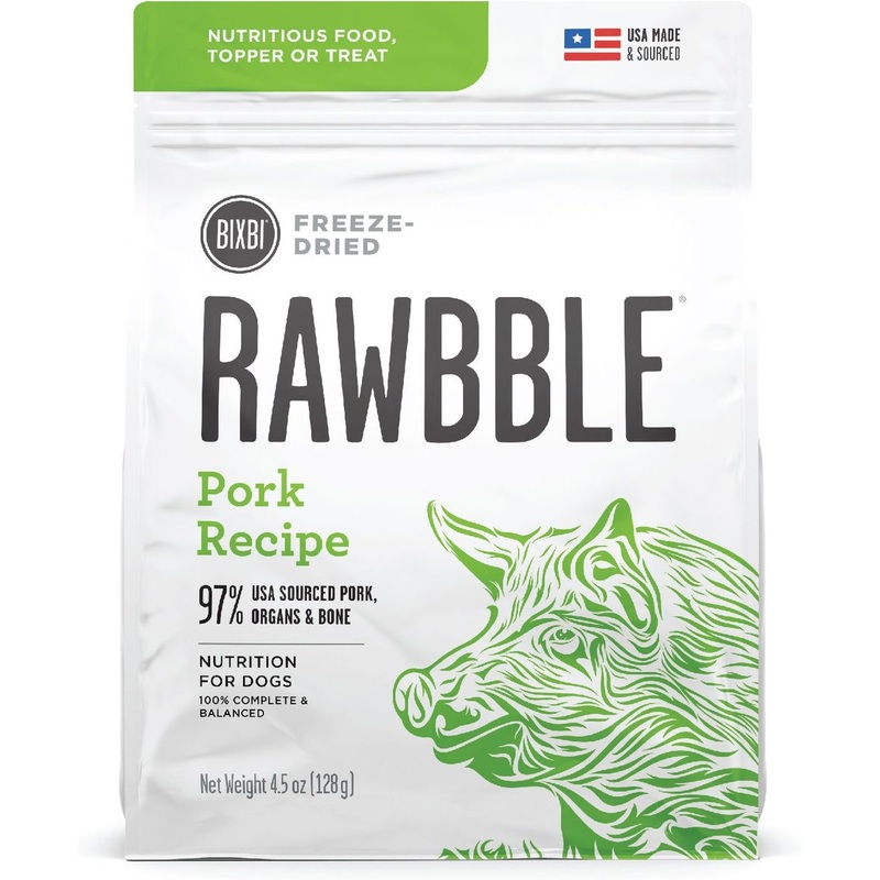 Bixbi Rawbble Freeze-Dried Pork Recipe Dog Food