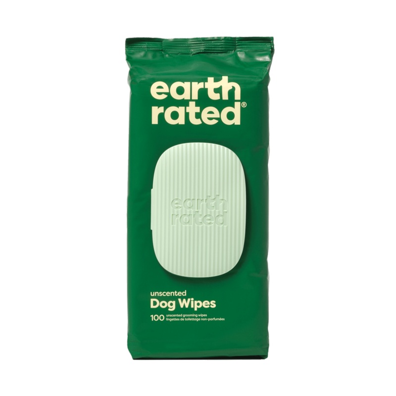 Earth Rated USDA Certified Biobased Unscented Grooming Wipes for Dogs and Cats