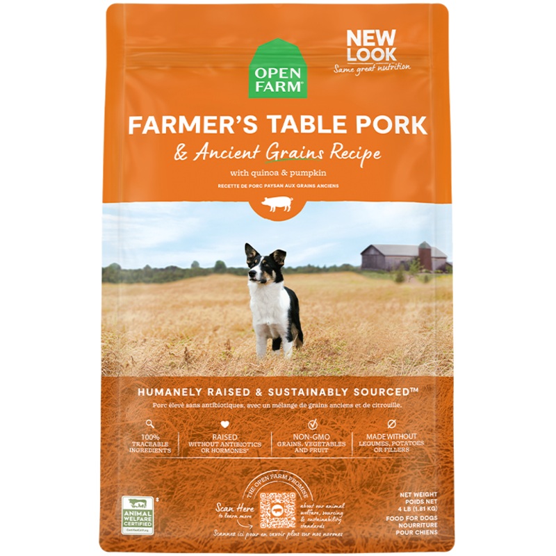 Open Farm Farmer's Table Pork & Ancient Grains Dry Dog Food