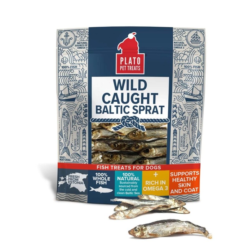 Plato Wild Caught Baltic Sprat Fish Treat for Dogs