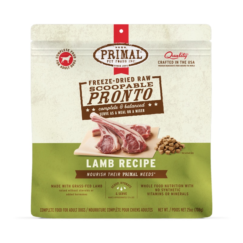 Primal Pronto Lamb Recipe Freeze-Dried Raw Dog Food