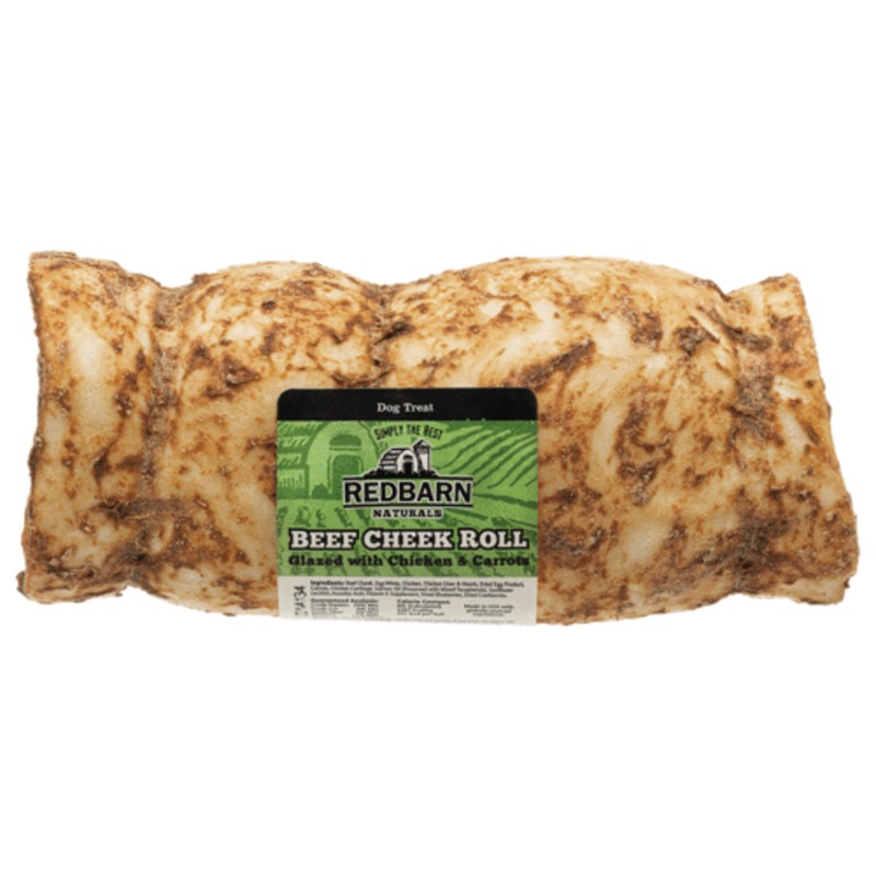Redbarn Beef Cheek Roll Glazed Dog Chew