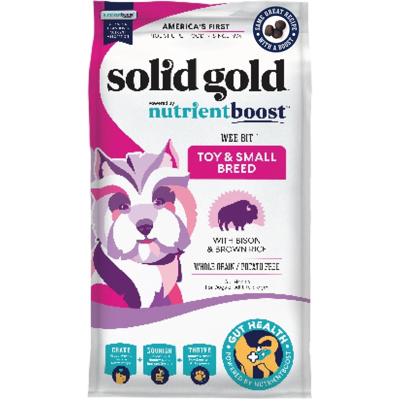 Solid Gold Nutrientboost Wee Bit Bison Recipe Small Breed Dry Dog Food