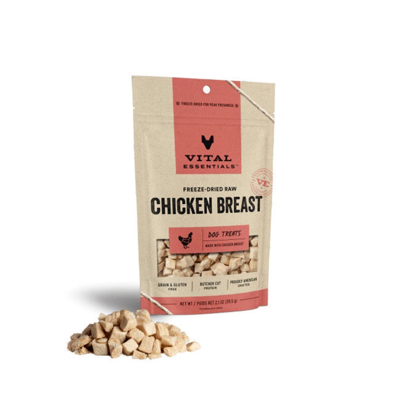 Vital Essentials Freeze-Dried Chicken Breast Dog Treats