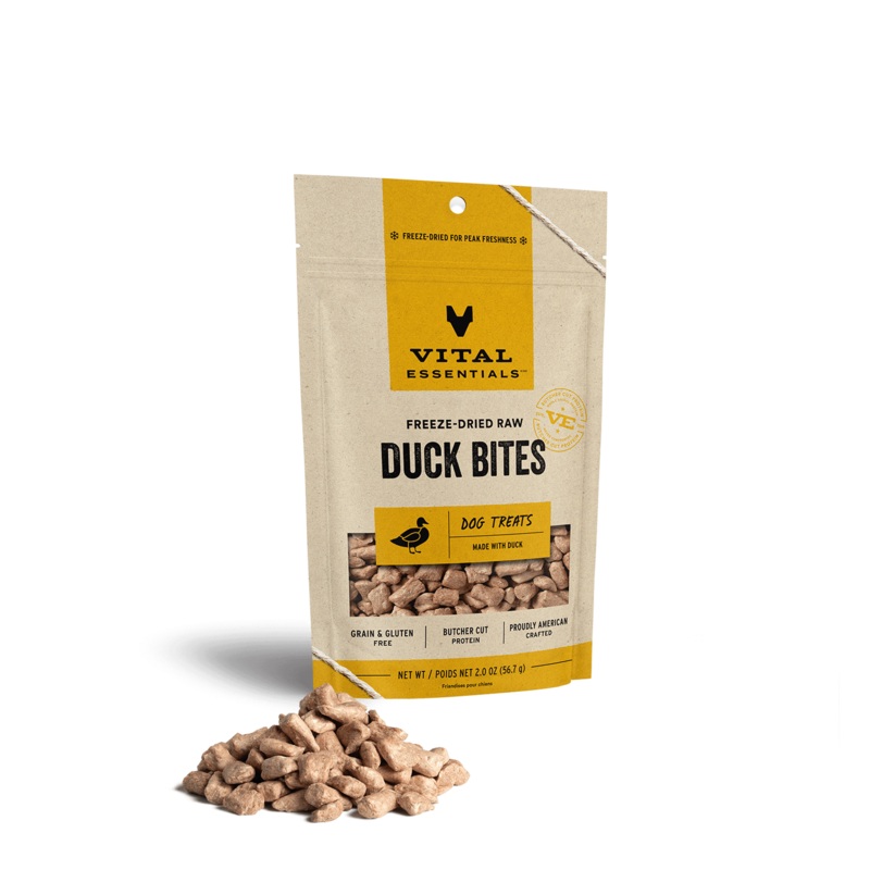 Vital Essentials Freeze-Dried Duck Bites Dog Treats