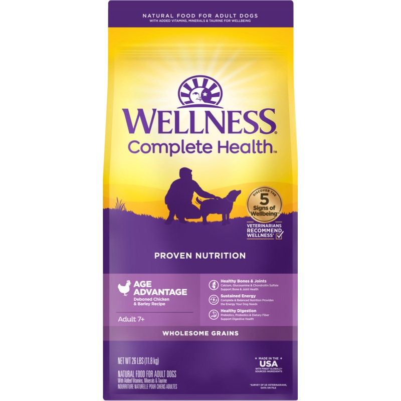 Wellness Complete Health Age Advantage Chicken & Barley Recipe Dry Dog Food